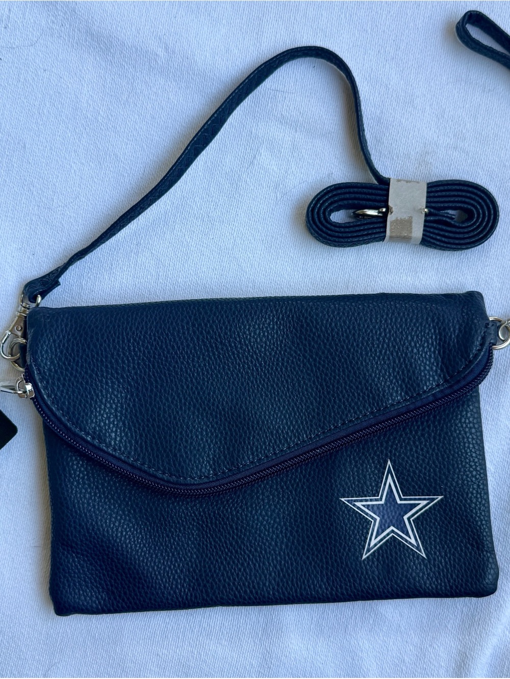 NFL Dallas Cowboys Pebble Fold Over Crossbody Purse